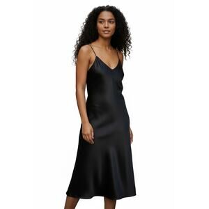 A New Day Midi Dress Black Womens Size Medium